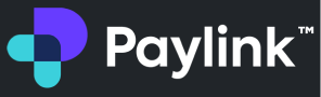 Paylink White Logo - Black Background